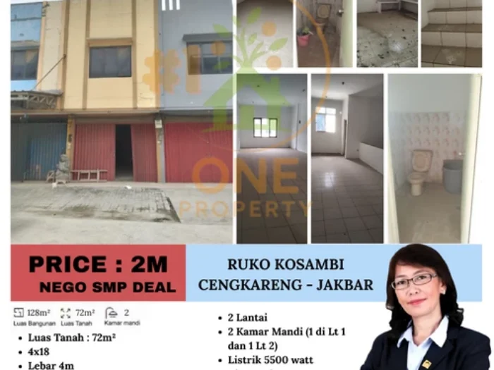 Dijual Ruko Kosambi, Cengkareng - Jakarta Barat